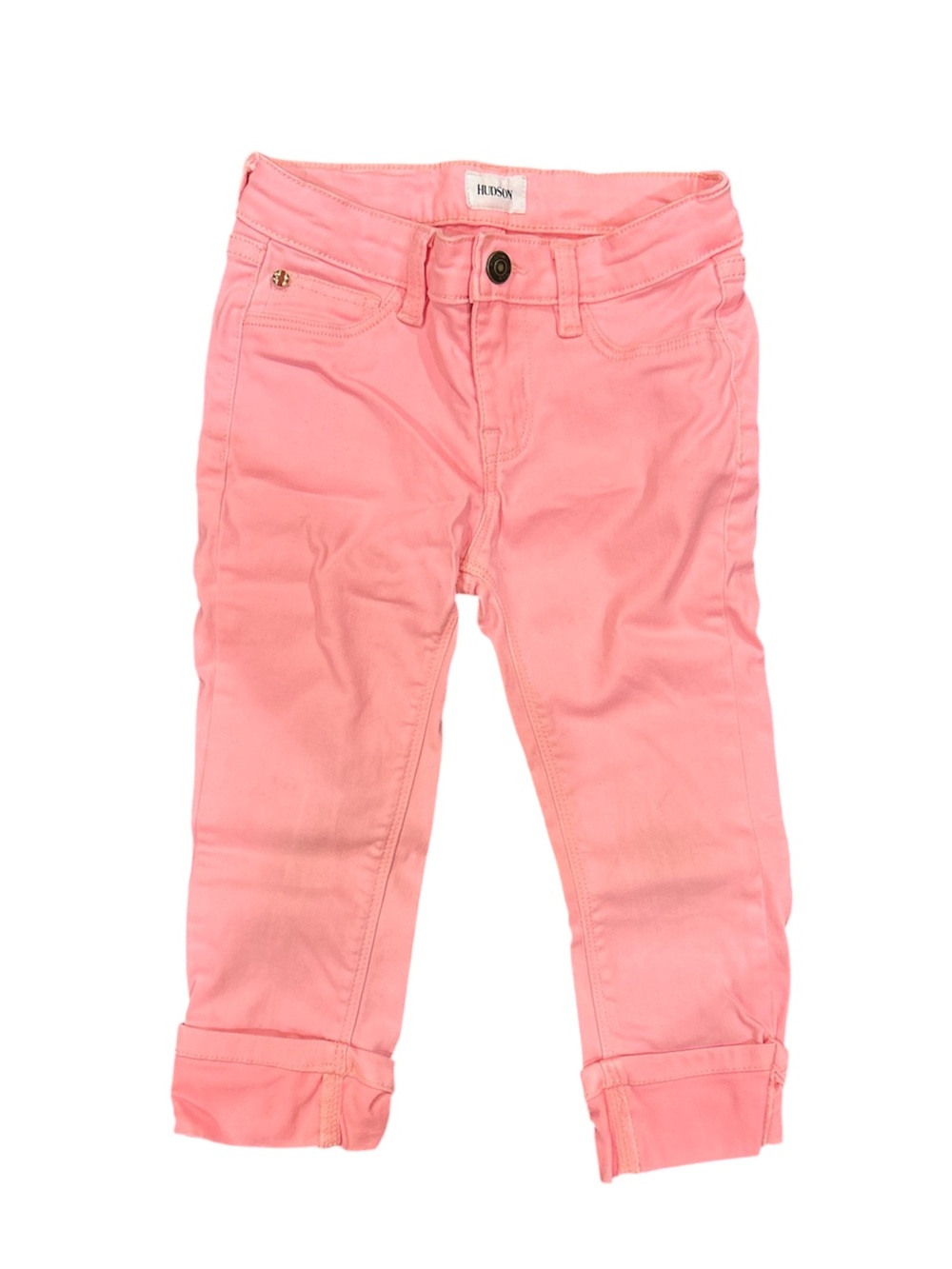 Hudson 4T cuffed pink jeans